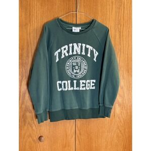 Trinity College Dublin Ireland Sweatshirt University Seal Bottle Green White S